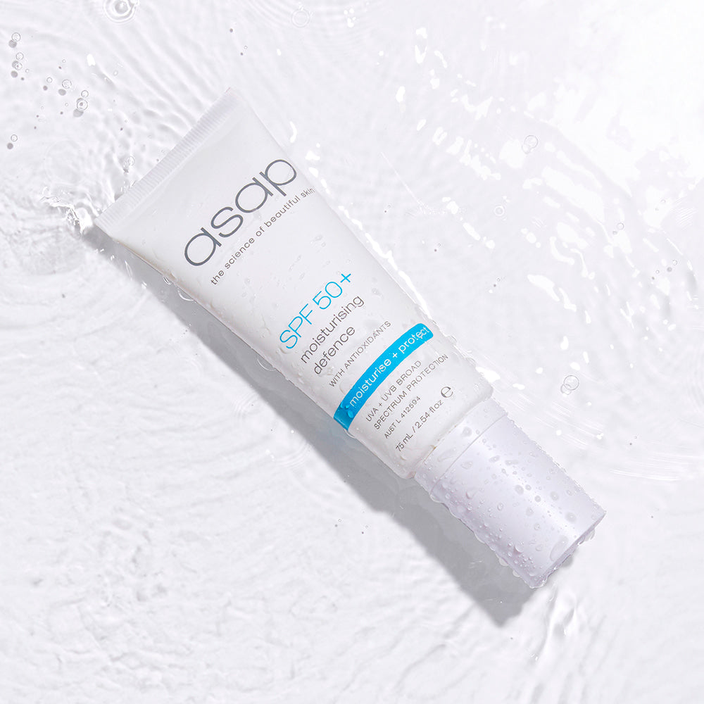 asap skin products asap SPF50+ moisturising defence 50ml travel size Moisturisers