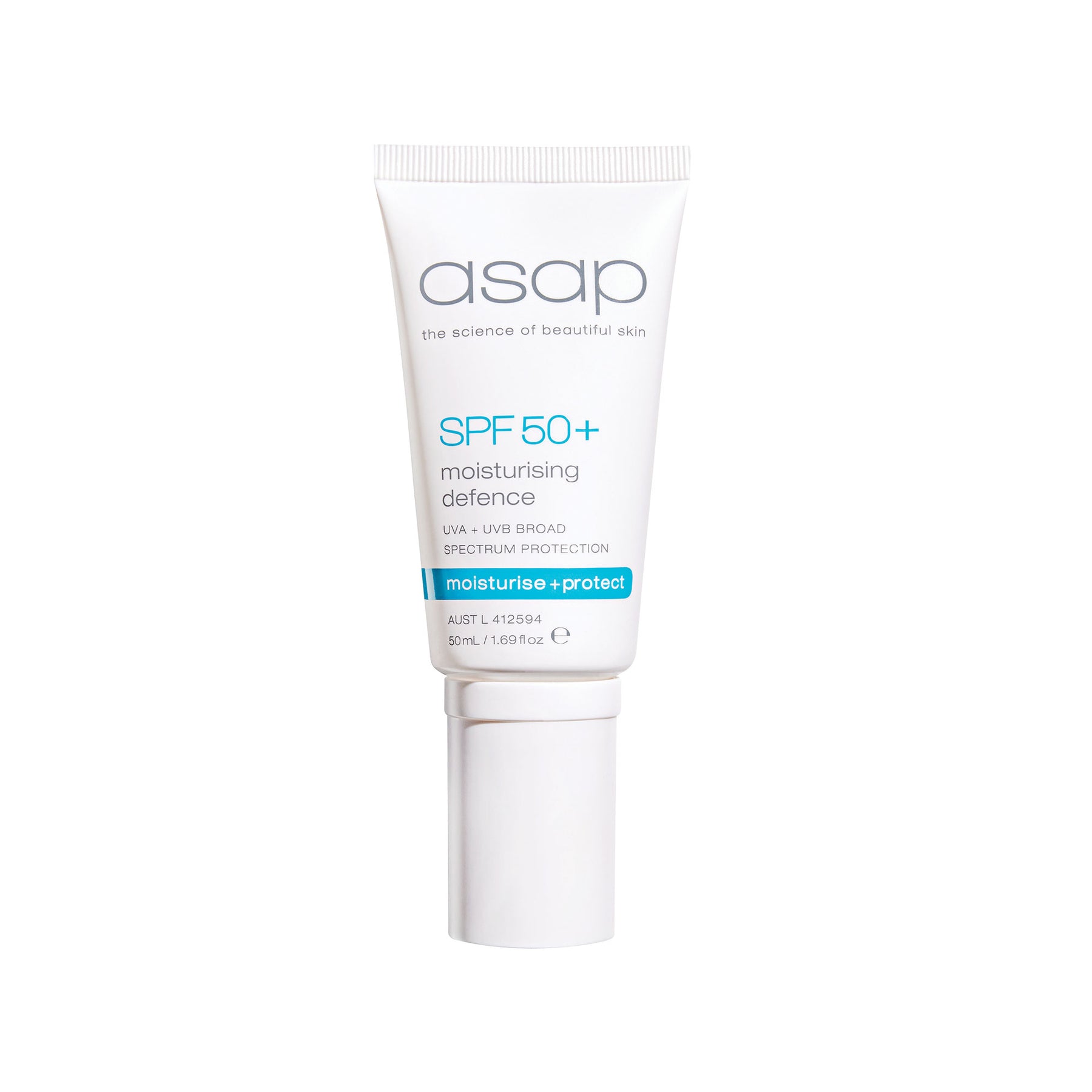 asap skin products asap SPF50+ moisturising defence 50ml travel size Moisturisers
