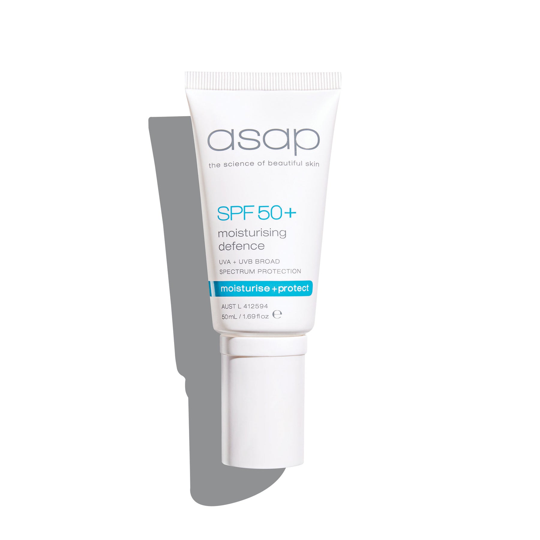 asap skin products asap SPF50+ moisturising defence 50ml travel size Moisturisers