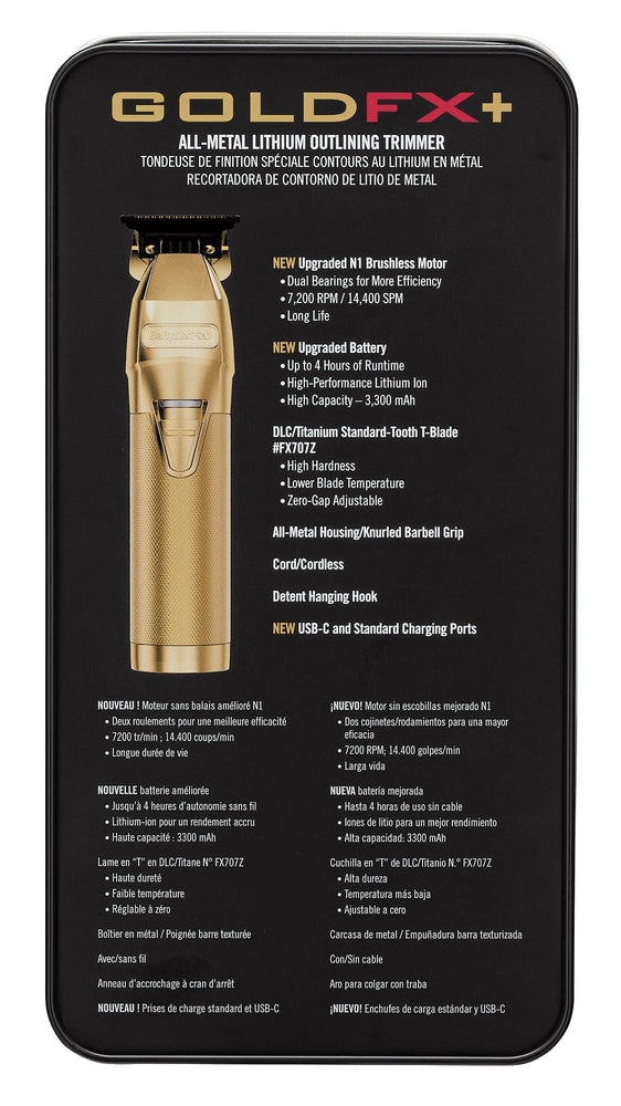 BaByliss PRO BaBylissPRO FX+ Outliner Trimmer - Gold Clippers