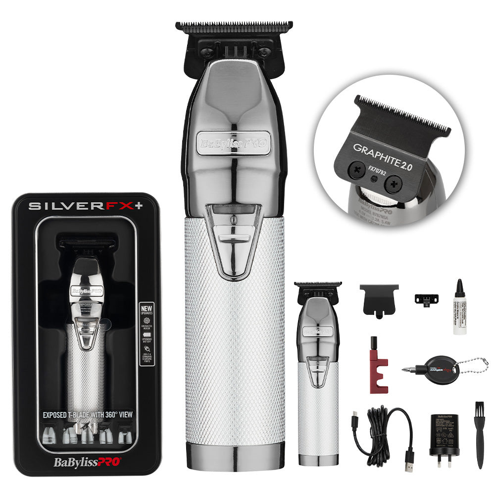 BaByliss PRO BaBylissPRO FX+ Outliner Trimmer - Silver Clippers