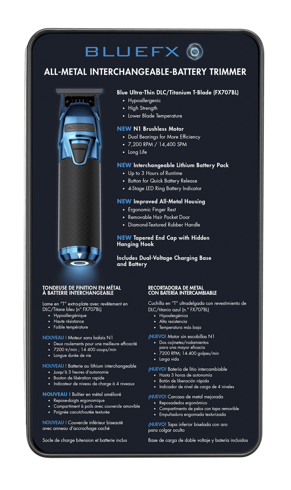 BaByliss PRO BaBylissPRO FXONE Trimmer - BlueFX Clippers
