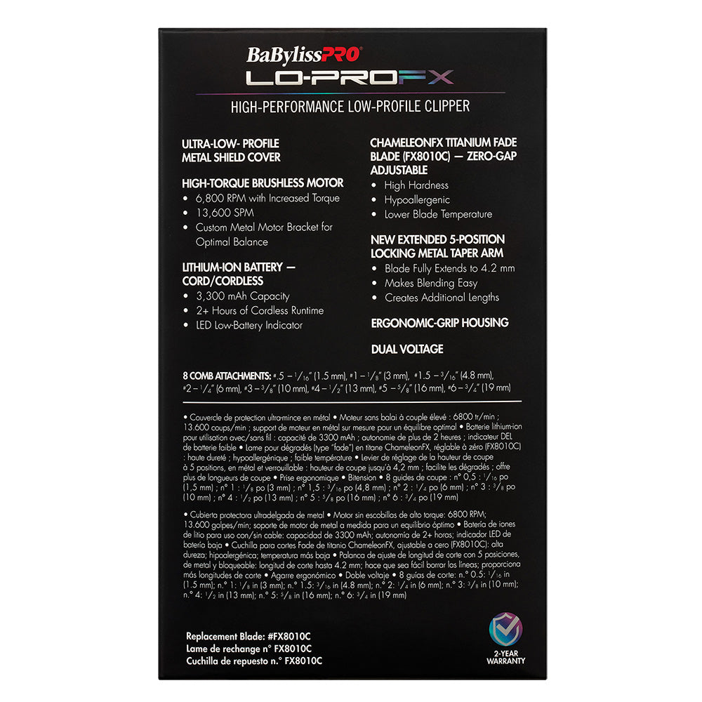 BaByliss PRO BaBylissPRO Lo Pro FX Clipper - Chameleon Cord/Cordless Clippers