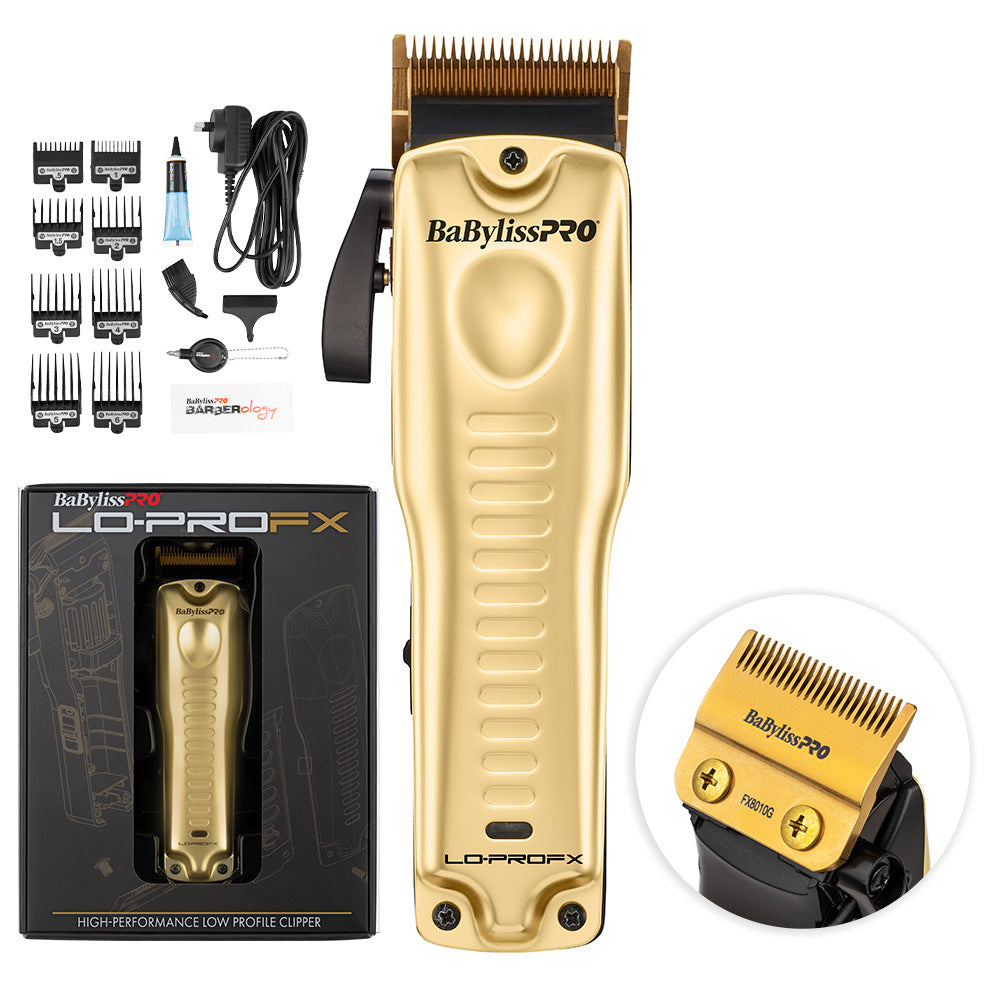 BaByliss PRO BaBylissPRO Lo-ProFX Clipper - Gold Cord/Cordless Clippers