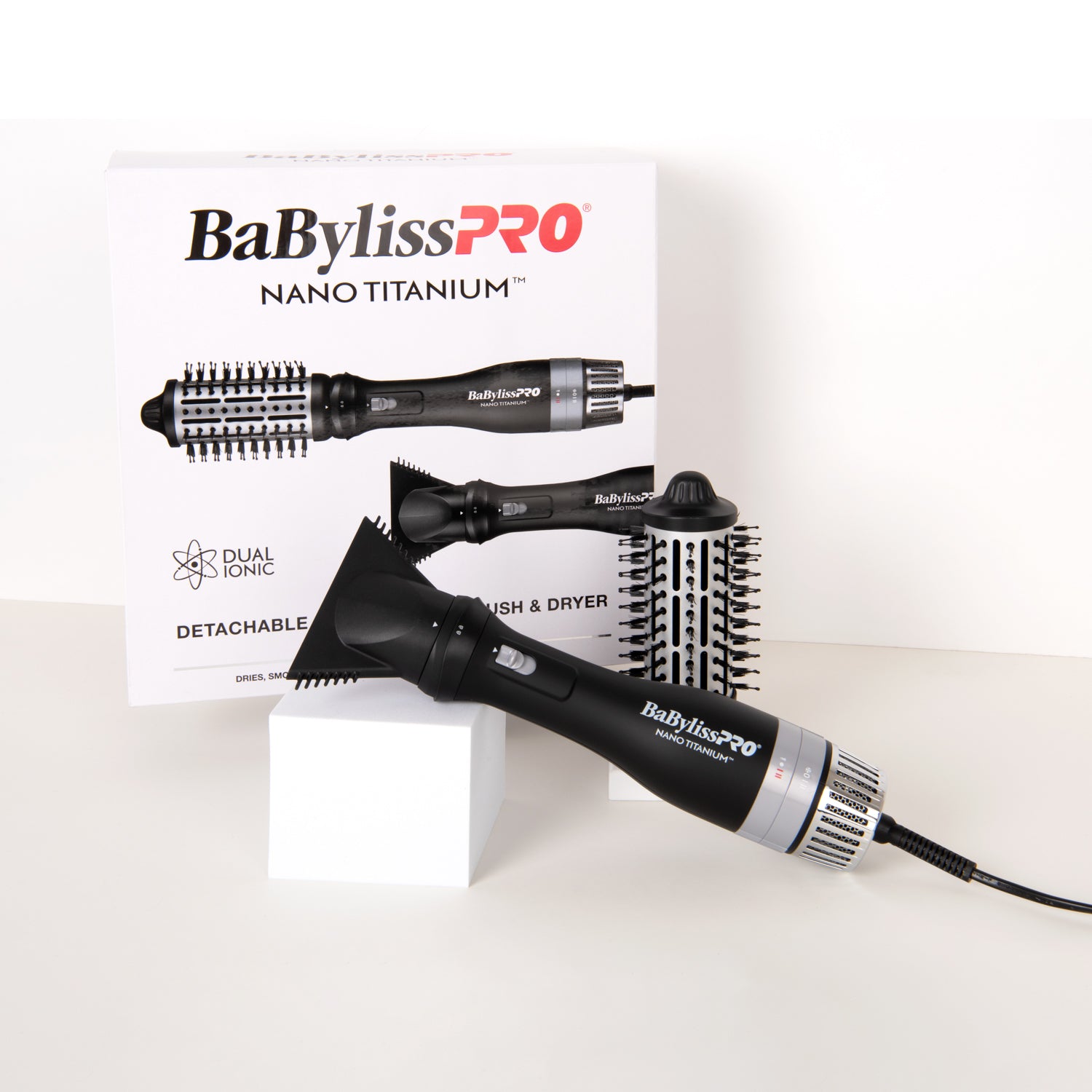 BaByliss PRO BaBylissPRO Nano Titanium Interchangable 2 in 1 Hot Air Brush + Dryer Hair Dryers