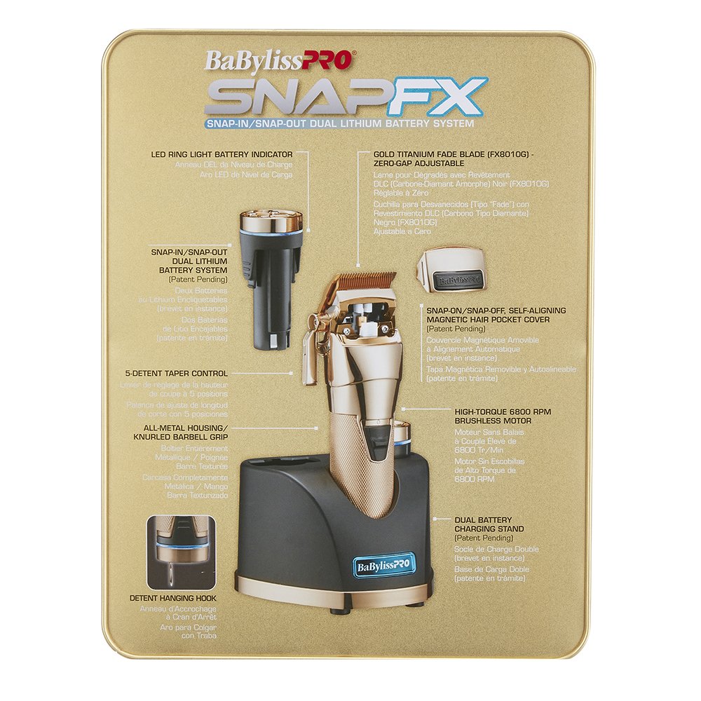 BaBylissPRO BaBylissPRO SnapFX Gold Clipper Cordless Beard Care