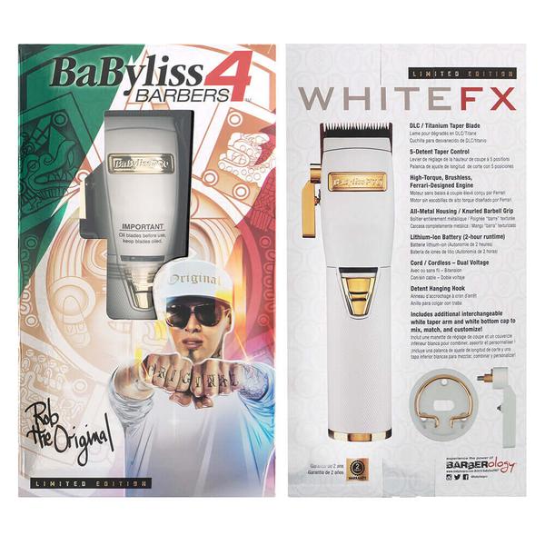 BaBylissPRO BaBylissPRO White FX Lithium Clipper - White Cord/Cordless Beard Care