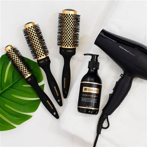 Brushworx Brushworx Gold Ceramic Hot Tube Brush - 60mm Large Hair Brushes