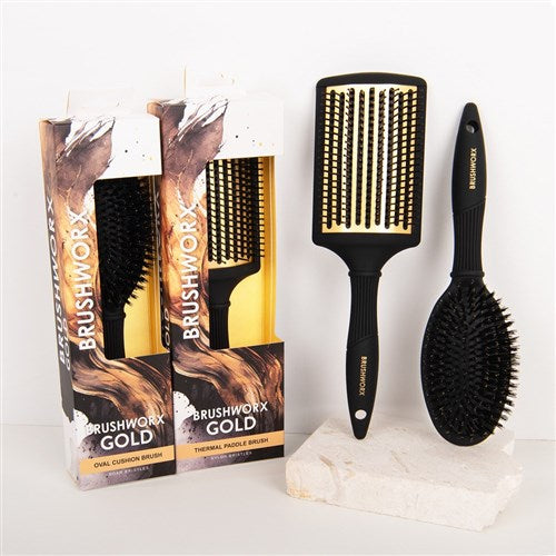Brushworx Brushworx Gold Series Paddle Brush Nylon Hair Brushes