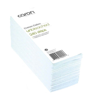 Caronlab Caronlab Cotton Unbleached Calico Strips (Pack of 240) Body Care