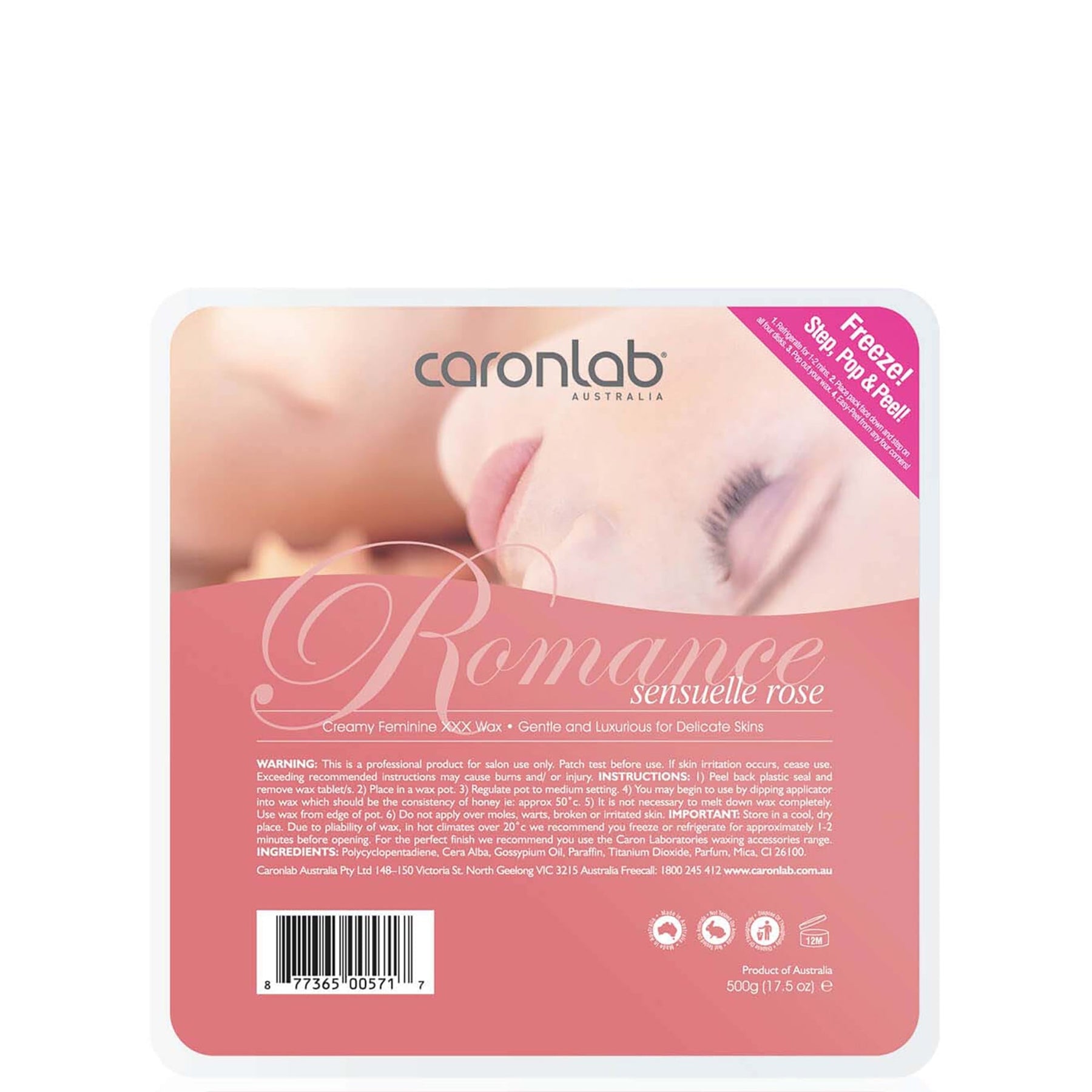 Caronlab Caronlab Romance Delicate Skin Hard Wax 500g Body Care
