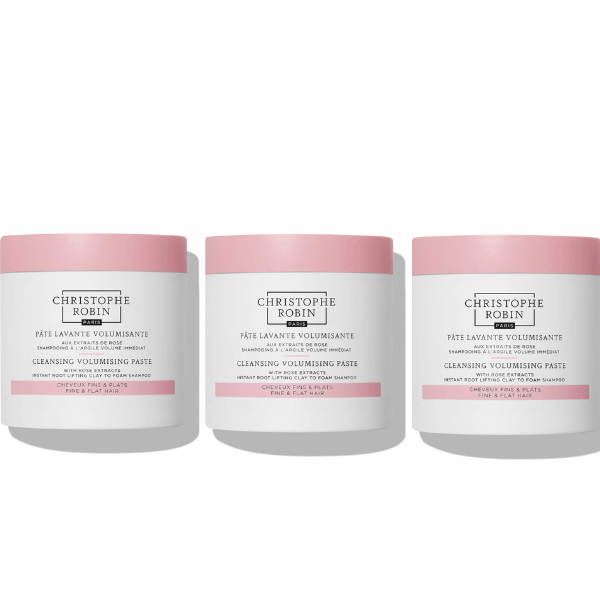 Christophe Robin Cleansing Volumising Paste Pure With Rose Extracts 250ml x3