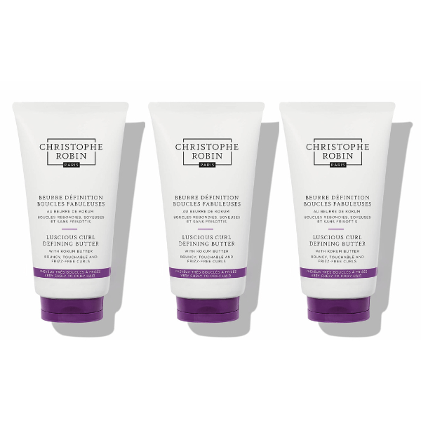 Christophe Robin Luscious Curl Defining Butter With Kokum Butter 150ml x3