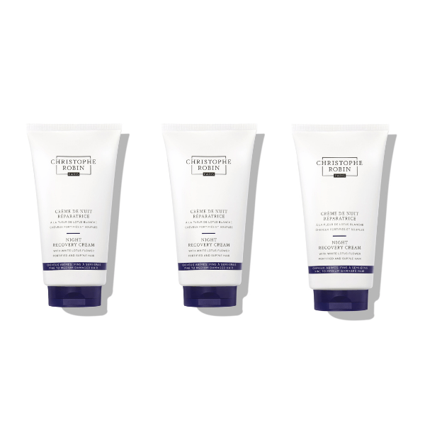Christophe Robin Night Recovery Cream With White Lotus Flower 150ml x3