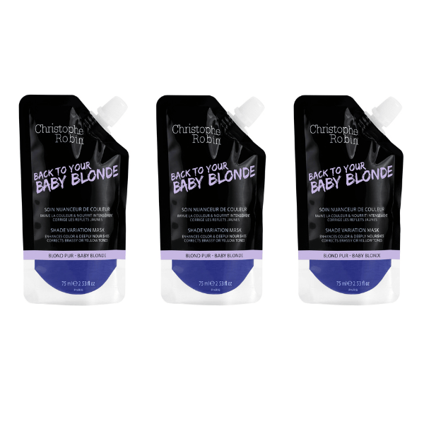 Christophe Robin Shade Variation Mask - Baby Blonde Pocket 75ml x3