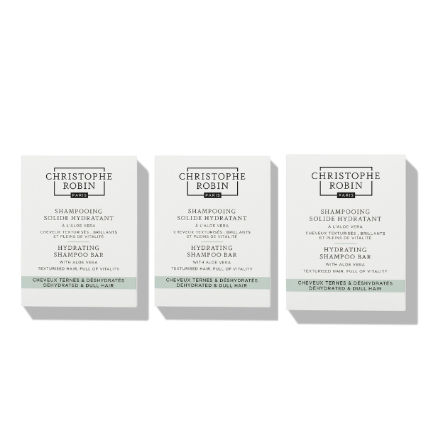 Christophe Robin Hydrating Shampoo Bar With Aloe Vera 100g x3