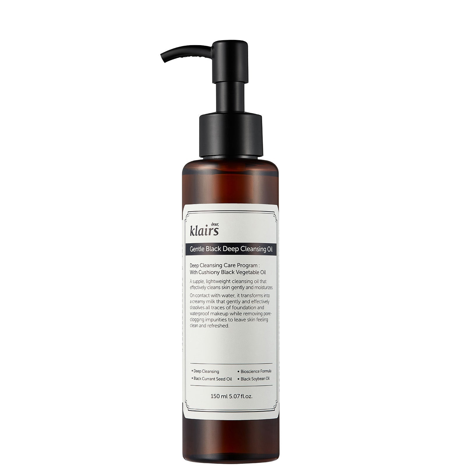 Dear Klairs Dear, Klairs Gentle Black Deep Cleansing Oil 150ml Skin Care