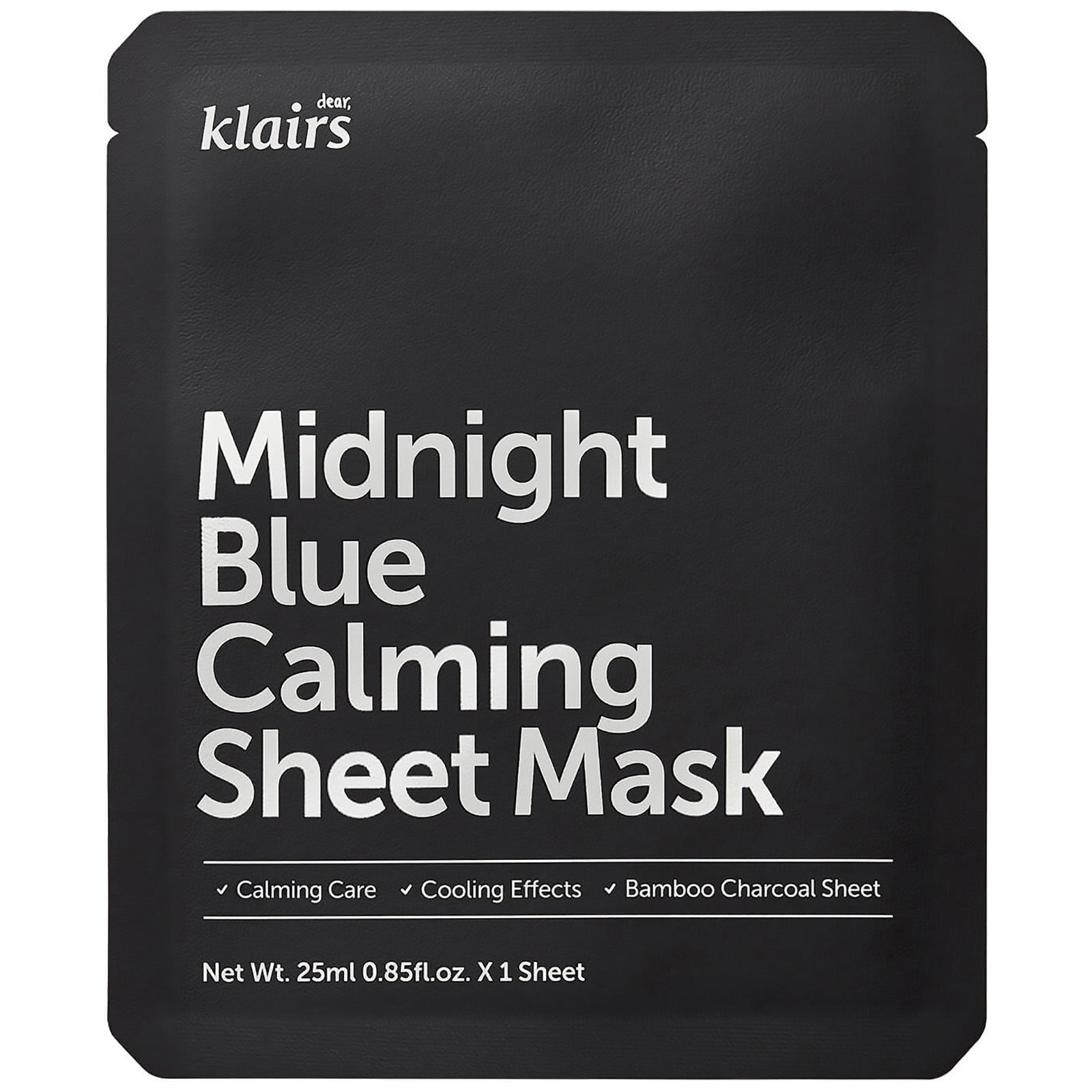 Dear Klairs Dear, Klairs Midnight Blue Calming Sheet Mask 25ml Skin Care