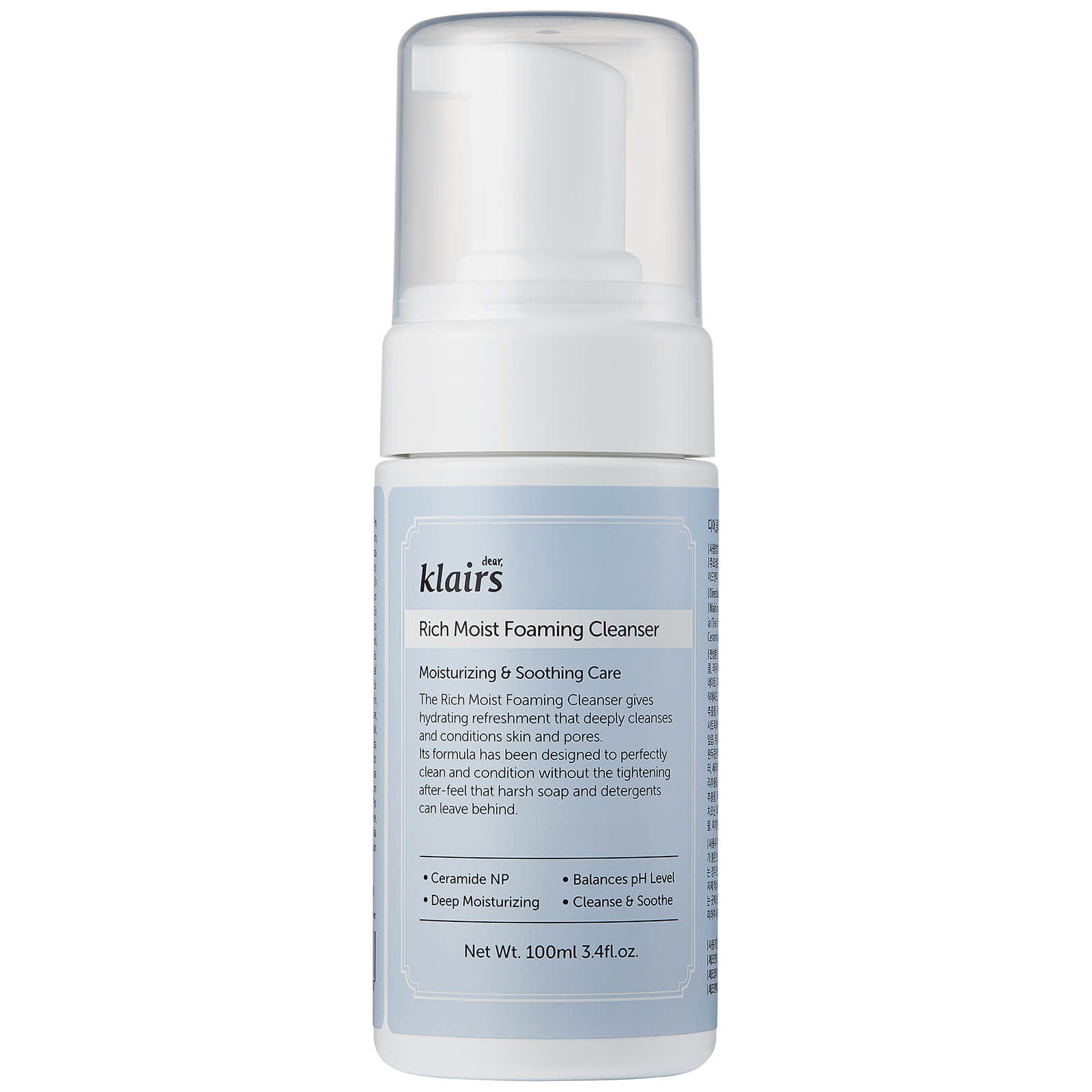 Dear Klairs Dear, Klairs Rich Moist Foaming Cleanser 100ml Skin Care