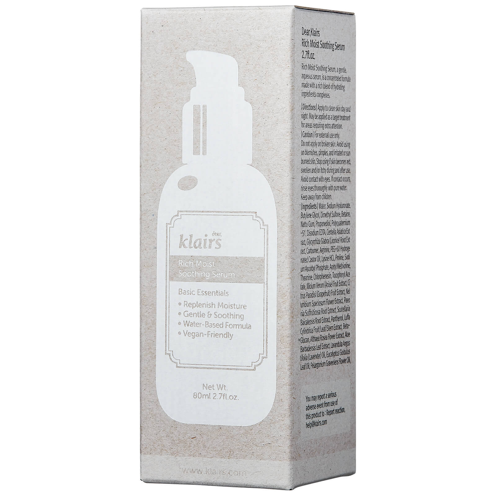 Dear Klairs Dear, Klairs Rich Moist Soothing Serum 80ml Skin Care