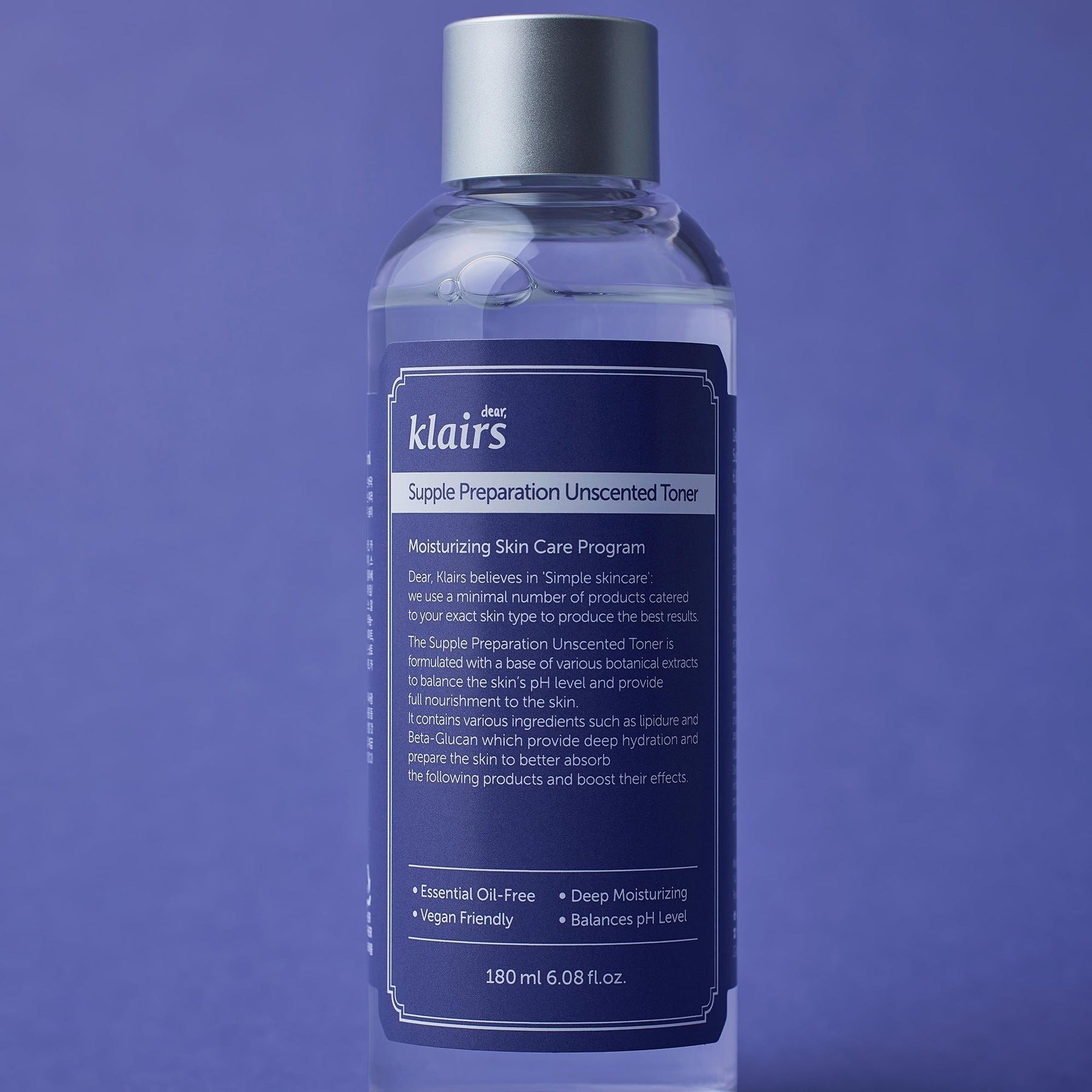 Dear Klairs Dear, Klairs Supple Preparation Unscented Toner 180ml Skin Care