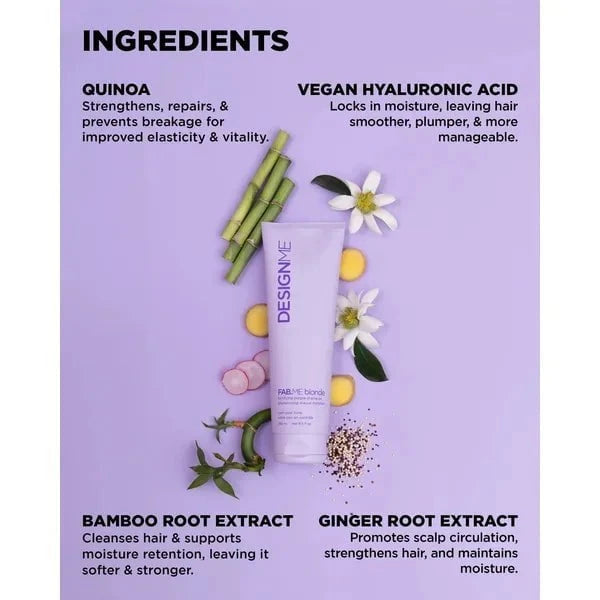 Design.ME Design.ME Fab Me Blonde Purple Shampoo 250ml Shampoo