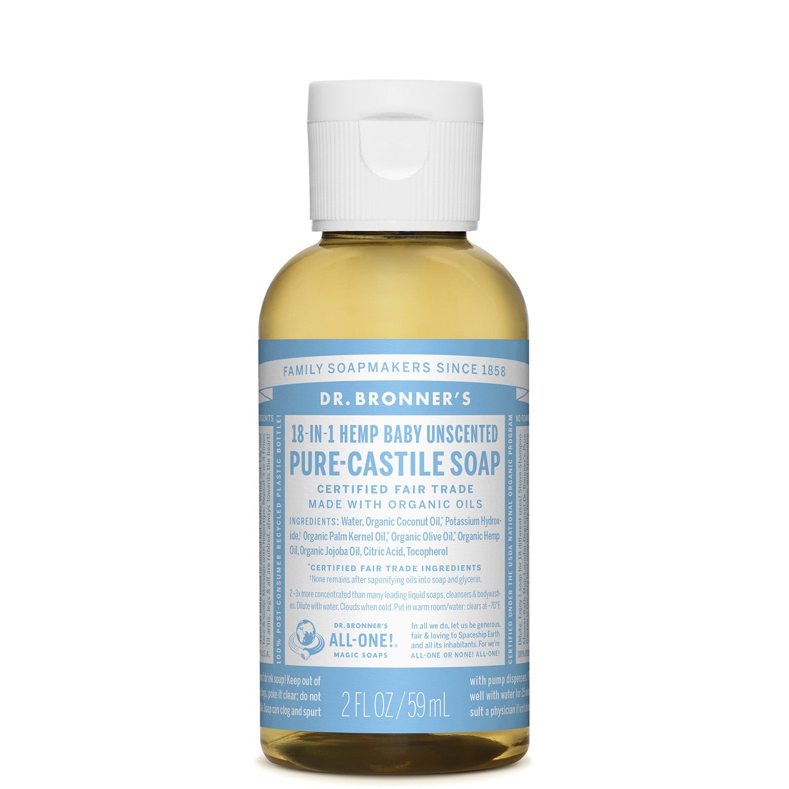 Dr. Bronner's Dr. Bronner's Baby Mild Pure-Castile Liquid Soap 59ml Body Care