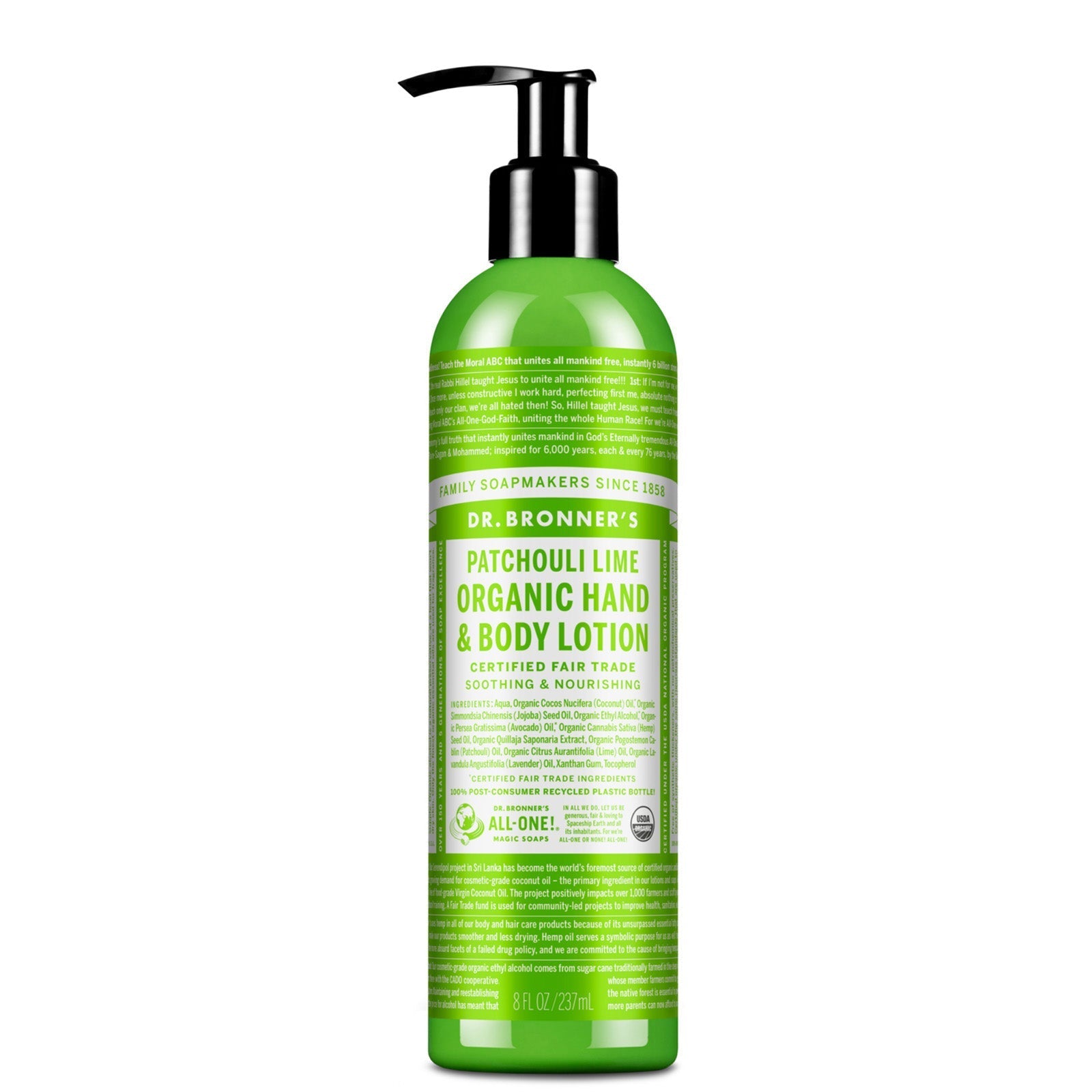 Dr. Bronner's Dr. Bronner's Organic Lotions - Patchouli Lime 237ml Body Care