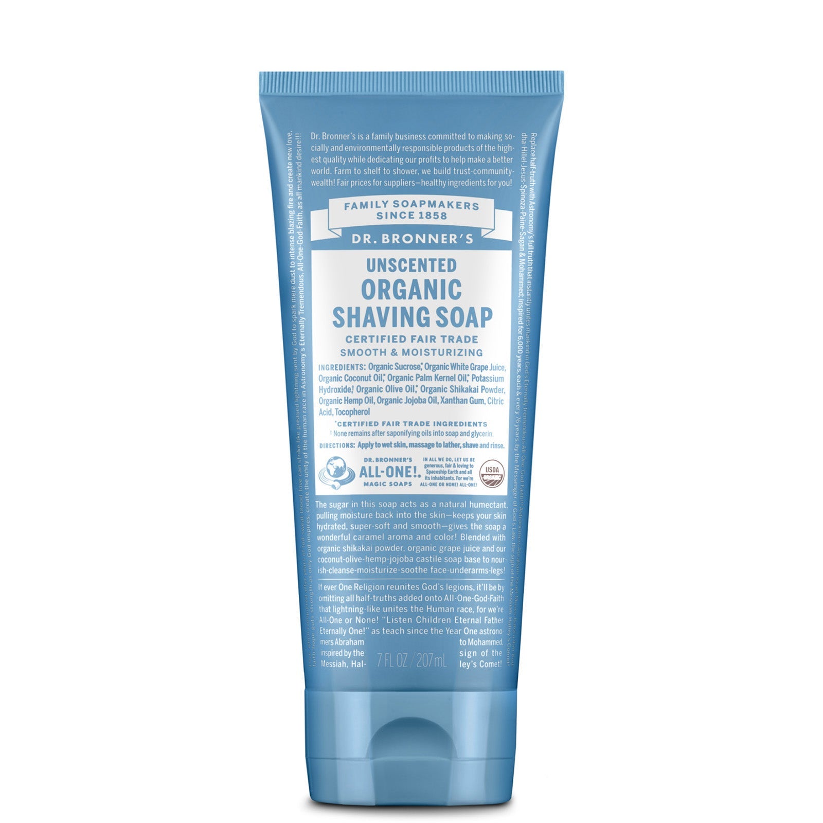 Dr. Bronner's Dr. Bronner's Organic Shaving Soap - Baby Unscented 207ml Body Care