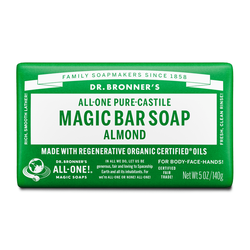 Dr. Bronner's Dr. Bronner's Pure Castile Bar Soap - Almond 140g Body Care