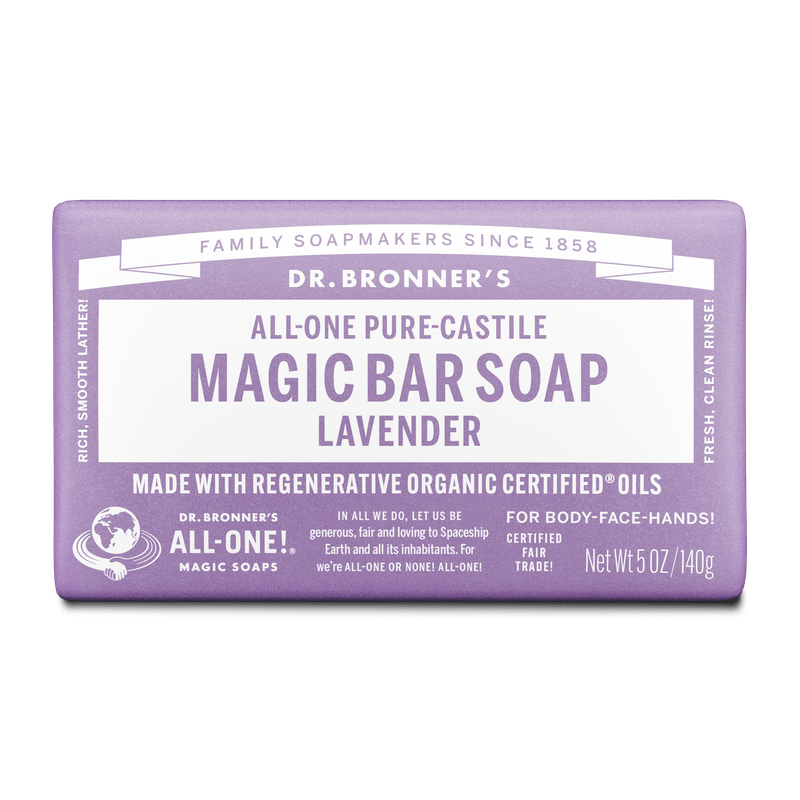 Dr. Bronner's Dr. Bronner's Pure Castile Bar Soap - Lavender 140g Body Care