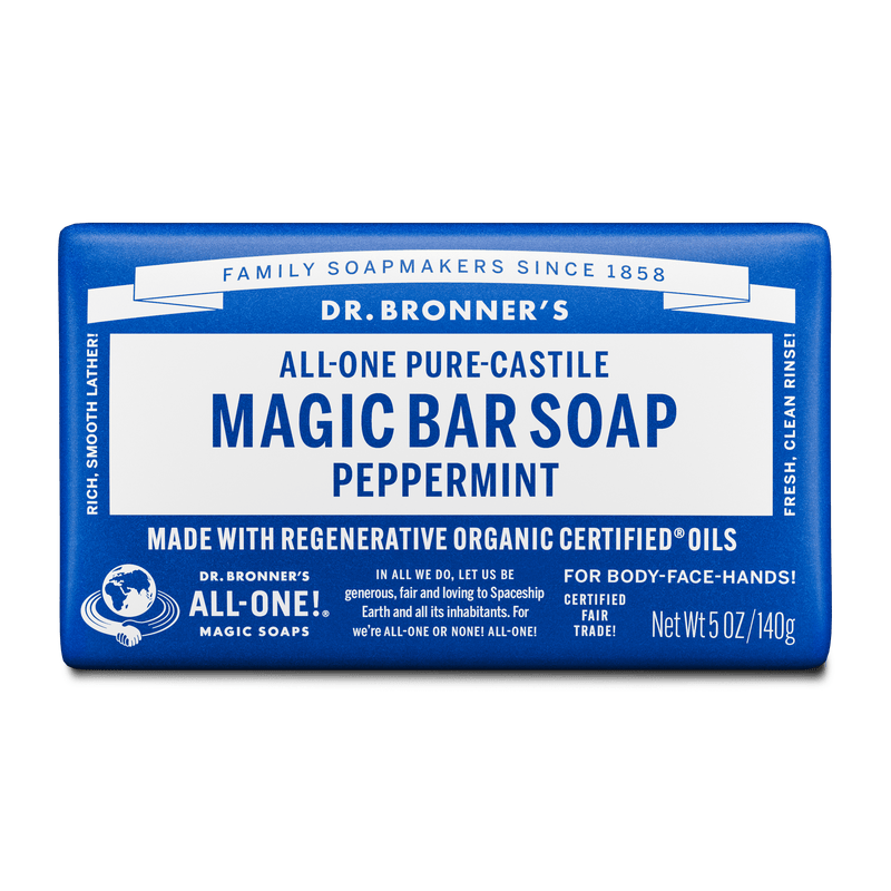 Dr. Bronner's Dr. Bronner's Pure Castile Bar Soap - Peppermint 140g Body Care