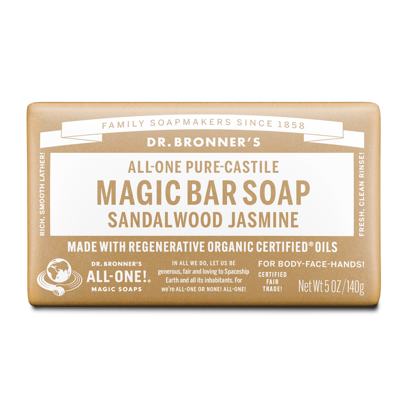 Dr. Bronner's Dr. Bronner's Pure Castile Bar Soap - Sandalwood and Jasmine 140g Body Care