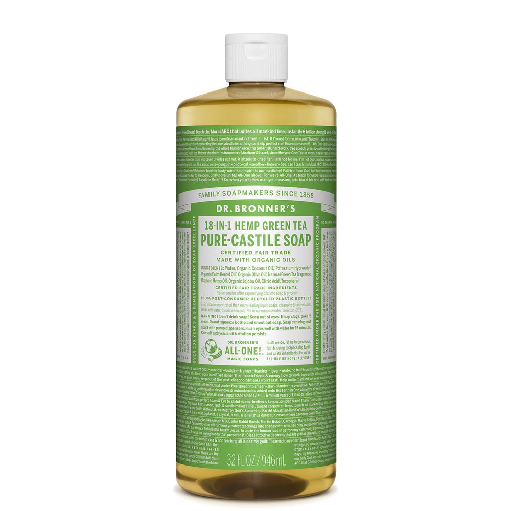Dr. Bronner's Dr. Bronner's Pure Castile Liquid Soap - Green Tea 946ml Body Care