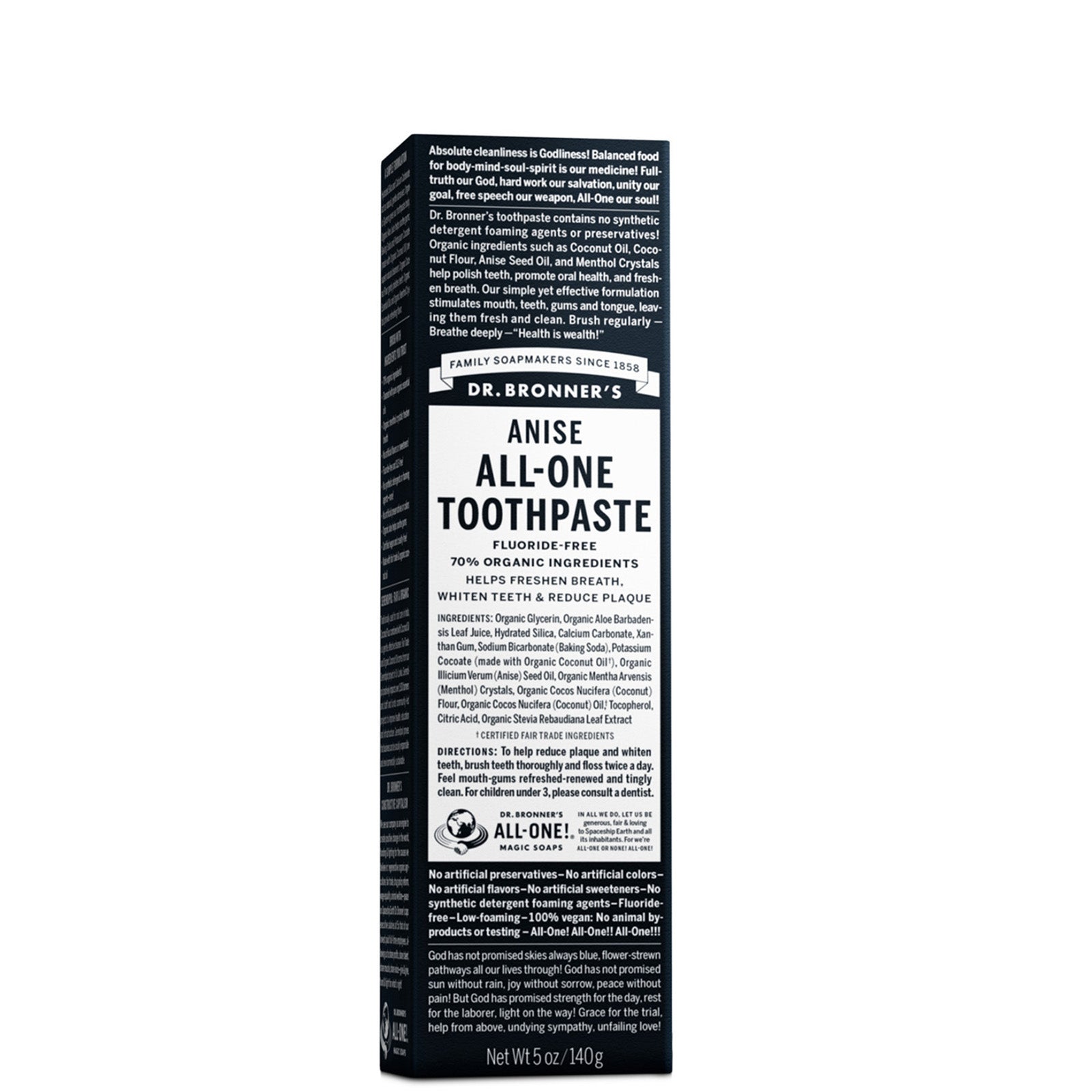 Dr. Bronner's Dr. Bronner's All-One Toothpaste - Anise 140g Dental