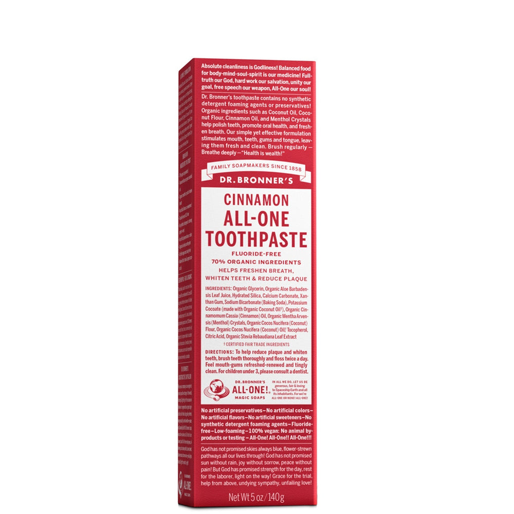 Dr. Bronner's Dr. Bronner's All-One Toothpaste - Cinnamon 140g Dental