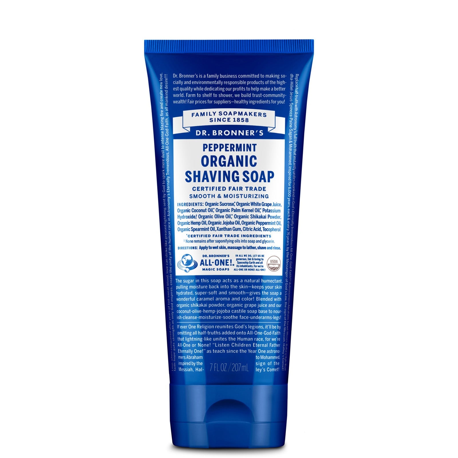 Dr. Bronner's Dr. Bronner's Organic Shaving Soap - Peppermint 207ml Male Grooming
