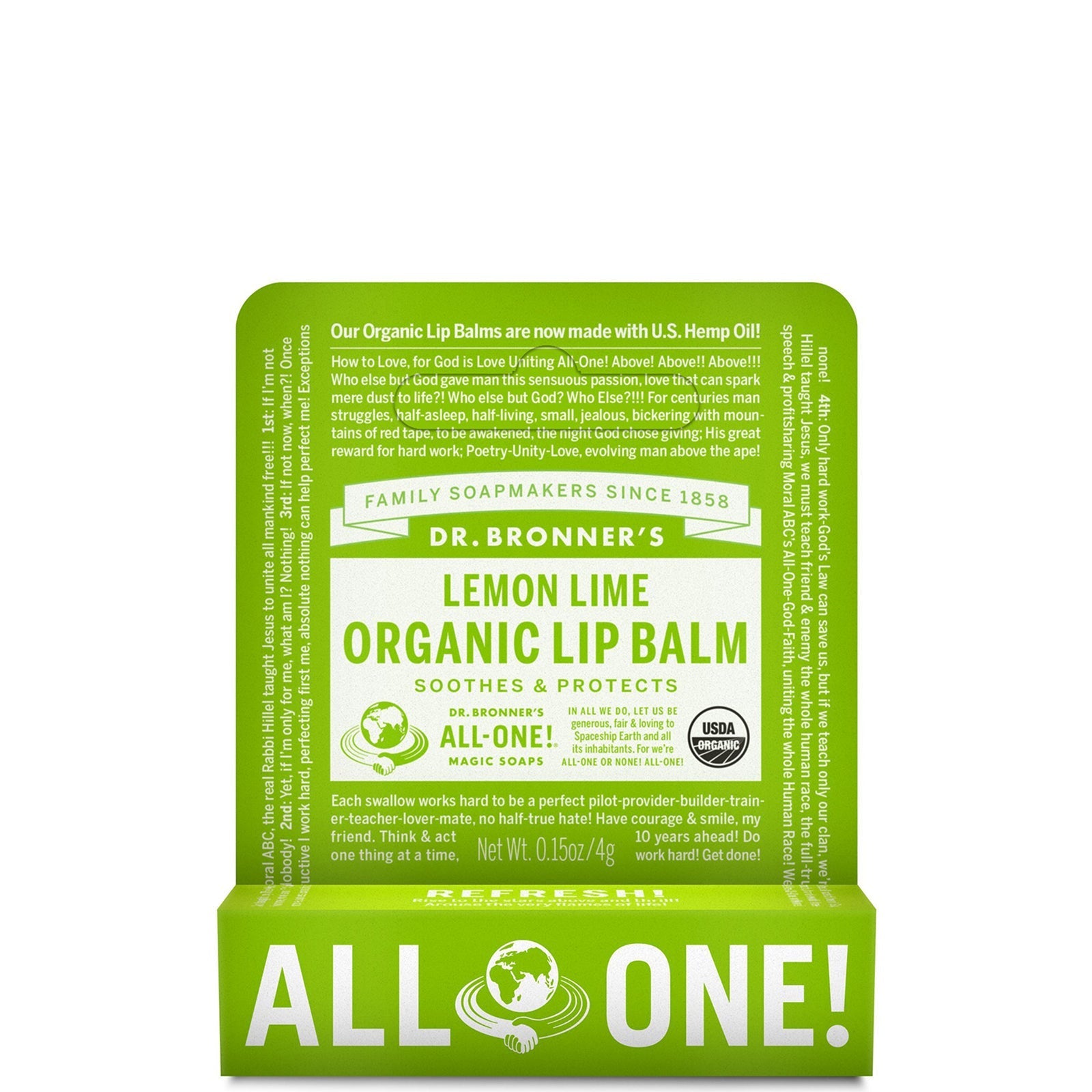 Dr. Bronner's Dr. Bronner's Organic Lip Balm - Lemon and Lime Skin Care