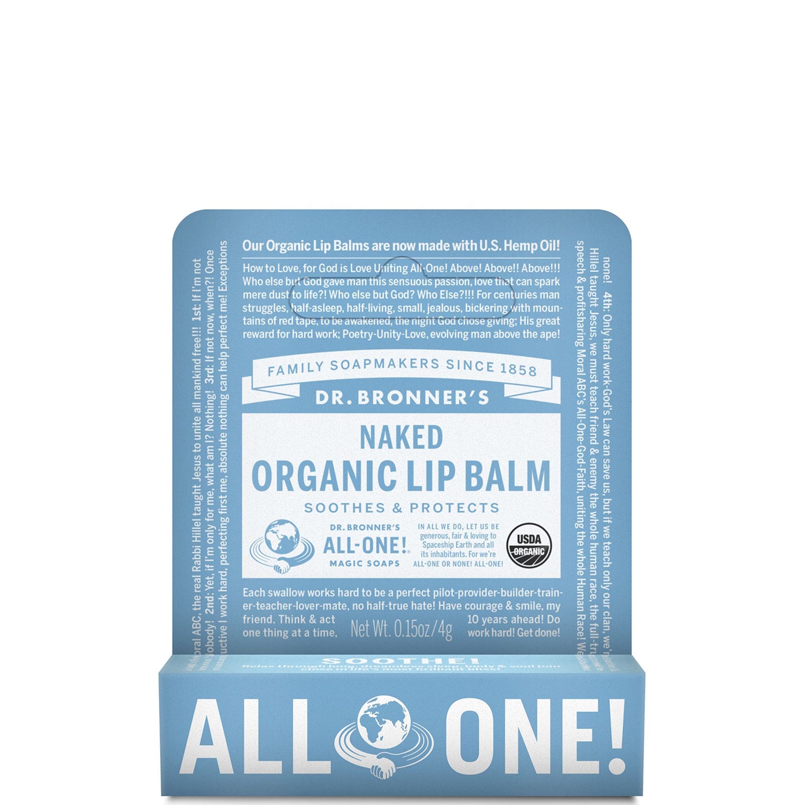 Dr. Bronner's Dr. Bronner's Organic Lip Balm - Naked Unscented Skin Care