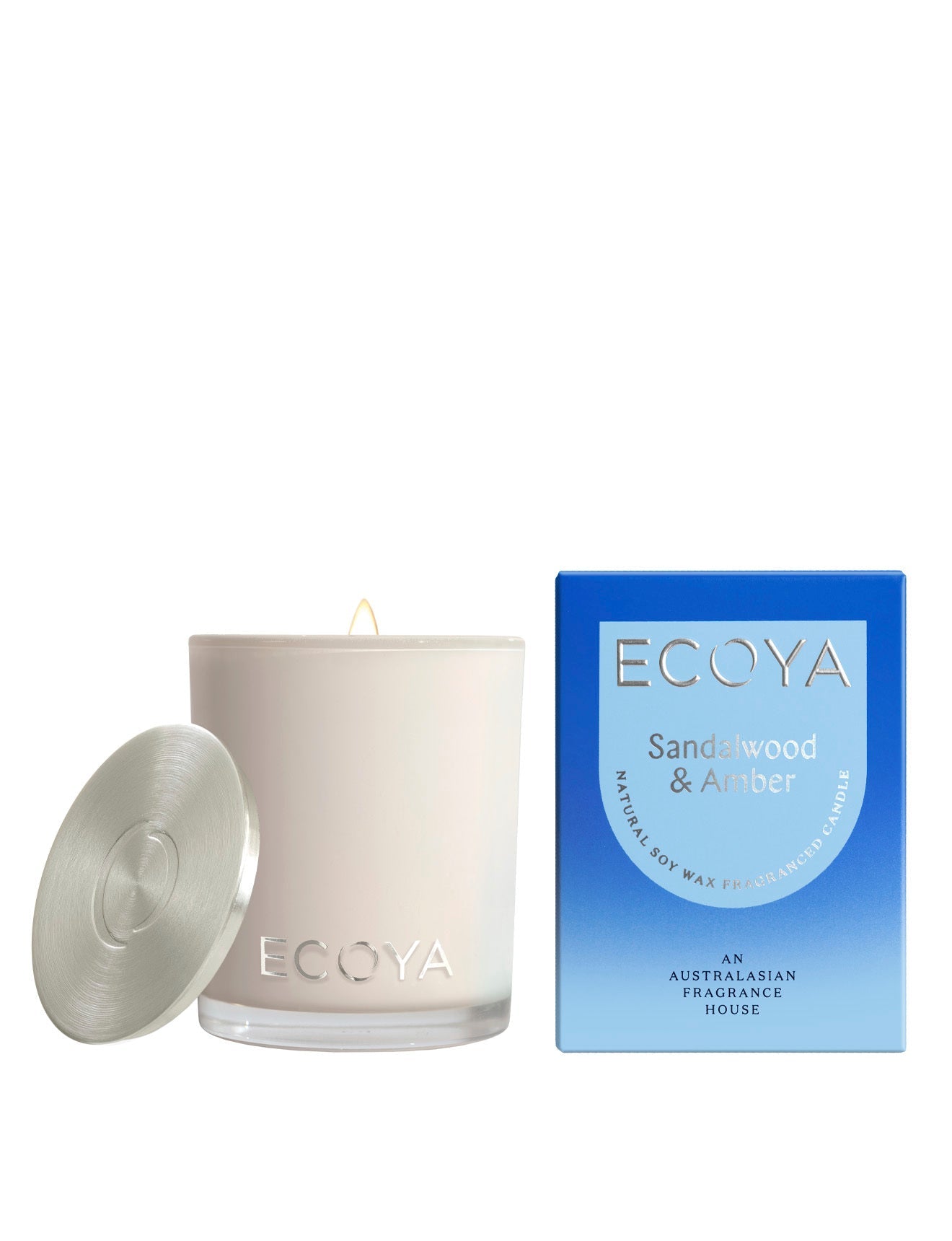 ECOYA ECOYA Sandalwood & Amber Mini Madison Candle 80g Fragrance