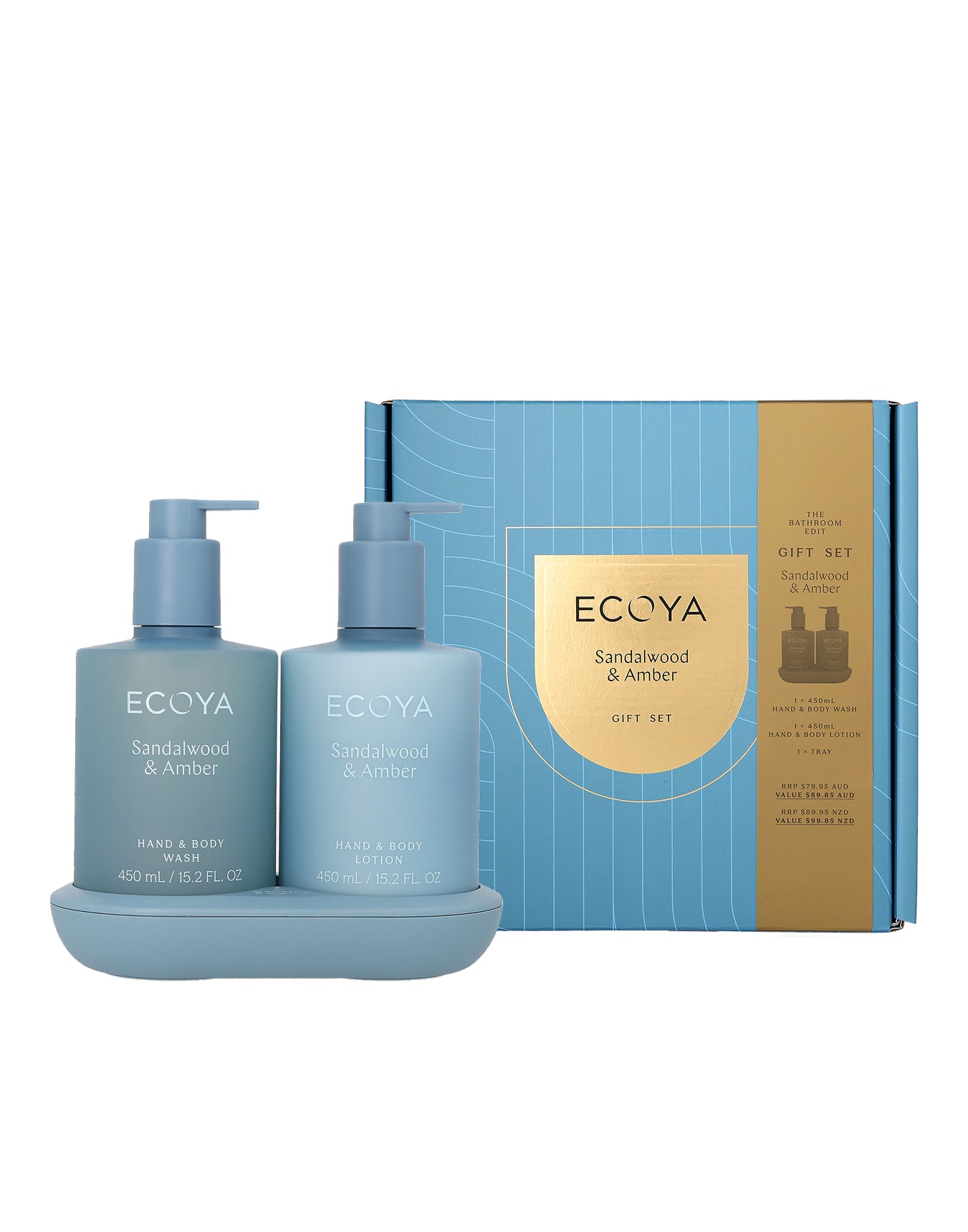 ECOYA ECOYA The Bathroom Edit Sandalwood & Amber Gift Sets [Health and Beauty]
