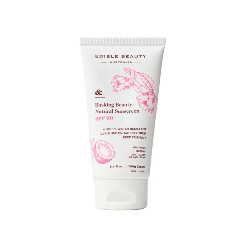 Edible Beauty Australia Edible Beauty Basking Beauty Natural Sunscreen SPF50 100g Skin Care