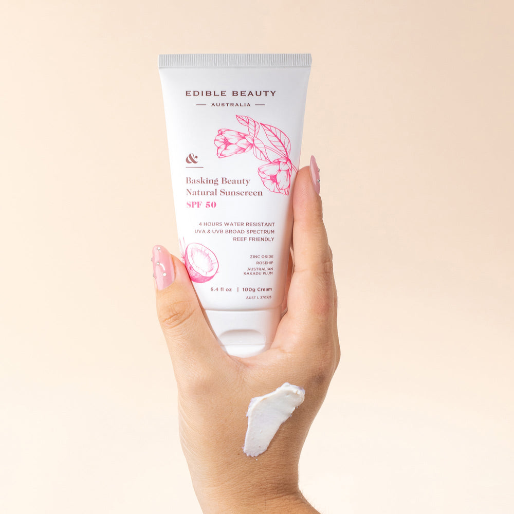 Edible Beauty Australia Edible Beauty Basking Beauty Natural Sunscreen SPF50 100g Skin Care