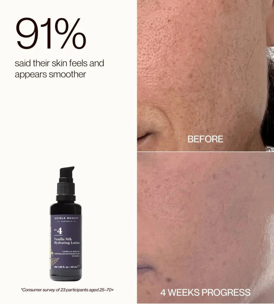 Edible Beauty Australia Edible Beauty No. 4 Vanilla Silk Hydrating Lotion 50ml Skin Care