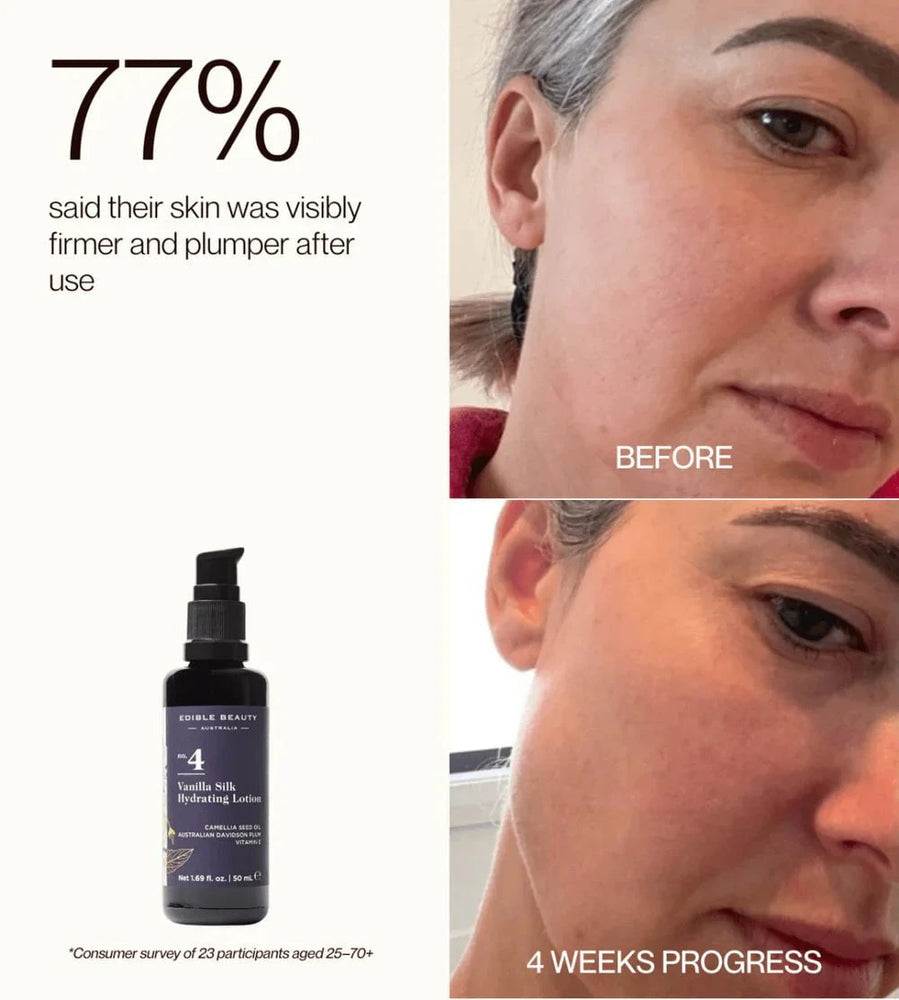 Edible Beauty Australia Edible Beauty No. 4 Vanilla Silk Hydrating Lotion 50ml Skin Care