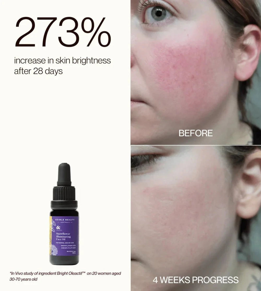 Edible Beauty Australia Edible Beauty & Snowflower Illuminating Face Oil 15ml Skin Care