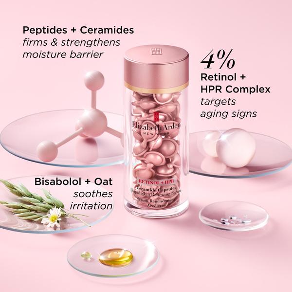 Elizabeth Arden Elizabeth Arden Retinol + HPR Ceramide Capsules Rapid Skin Renewing Serum 60 Piece Serums & Treatments