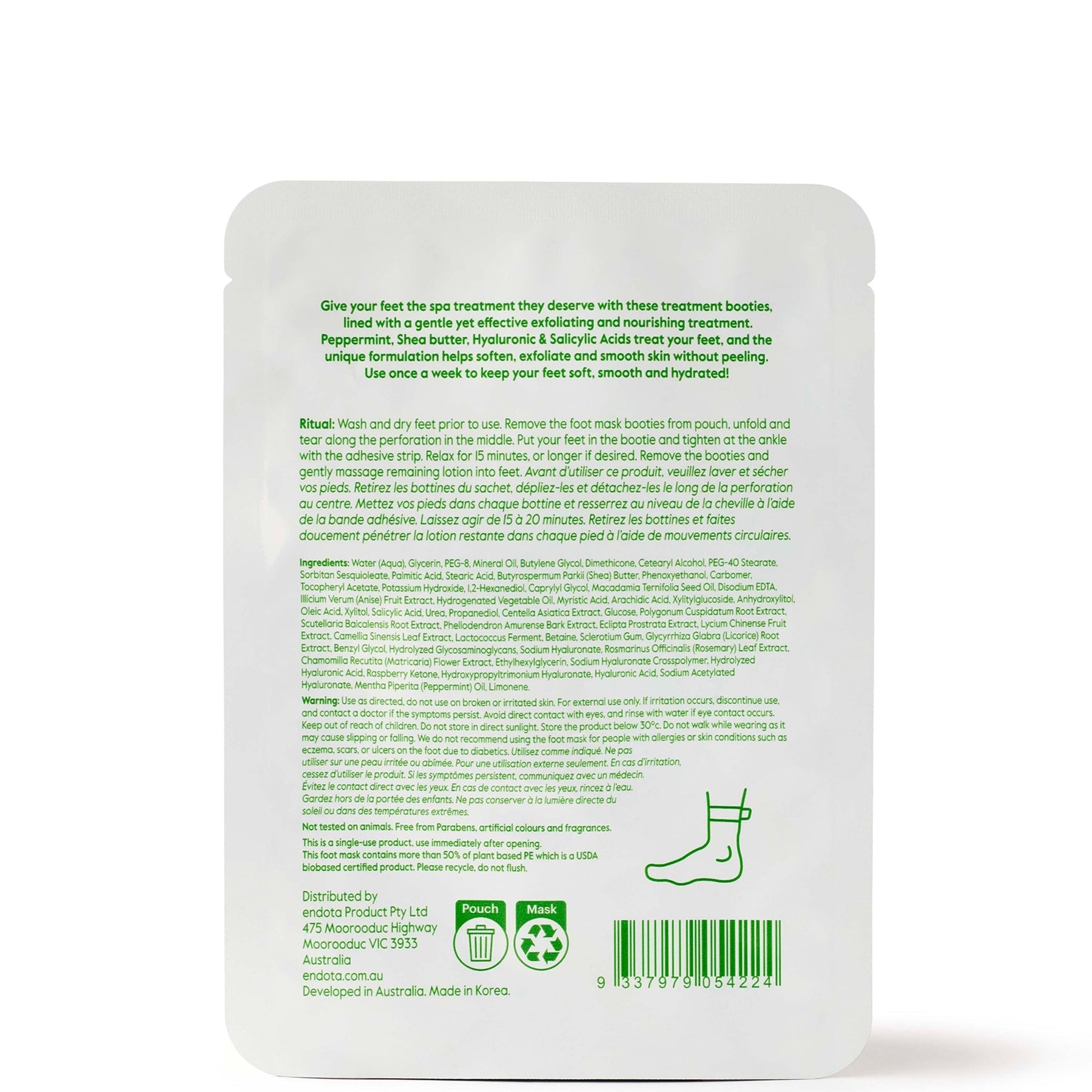 endota endota Nourishing Foot Mask 18ml Body Care
