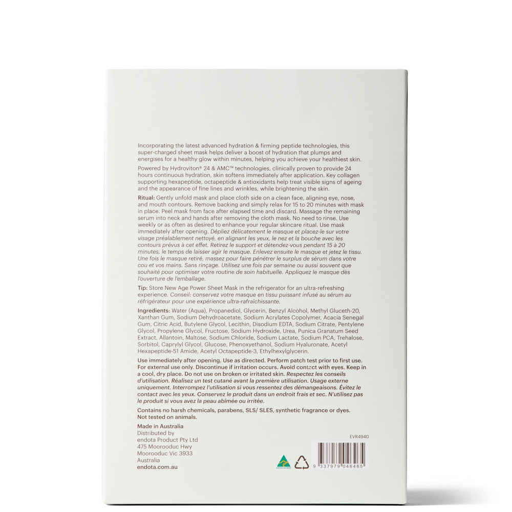 endota endota New Age Power Serum Sheet Mask (4 Masks) Skin Care