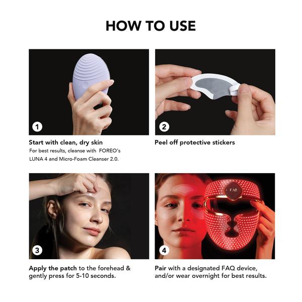 FOREO FOREO FAQ Forehead Microneedling Anti-Wrinkle Hyaluronic Acid Patches 3 Patches Facial Masks